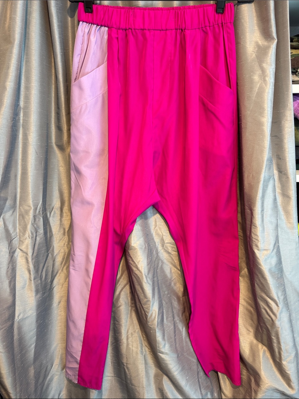 Baja East Fuchsia and Lavender Harem/Drop Waist Pants size 2/Medium